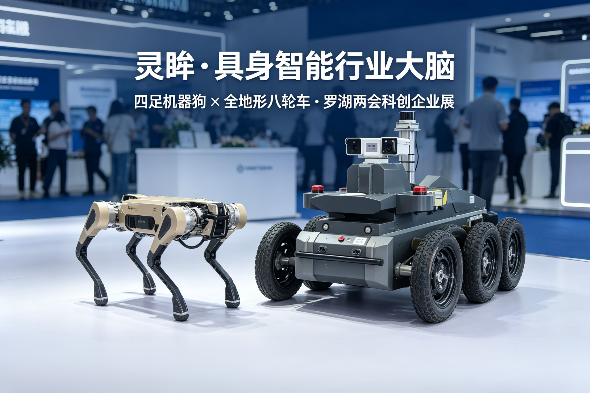 捷视飞通携 “机器狗 + 八轮车” 亮相罗湖两会科创展,具身智能守护城市安全